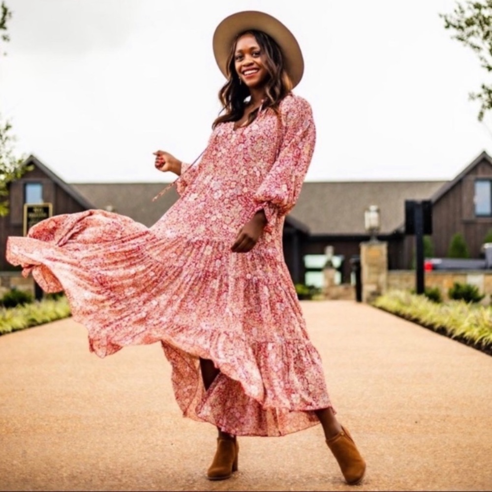 NWT Anthropologie O.P.T. Floral Maxi Dress